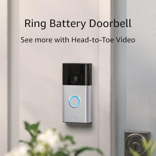 Ring Battery Doorbell Plus – 1536p Video, Full-Body View, Wireless Smart Doorbell