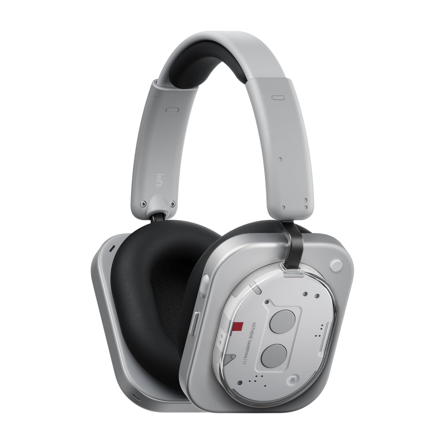 Nothing Headphone (1) Hybrid Active Noise Cancelling Headphones, Wireless Over Ear Headphones with 6 MICS, Personalized Spatial Audio, Tuning by KEF, Up to 80 Hours Playtime, Bluetooth Headset White