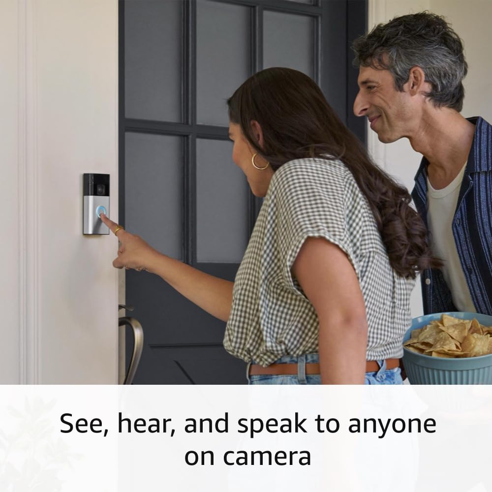 Ring Battery Doorbell Plus – 1536p Video, Full-Body View, Wireless Smart Doorbell