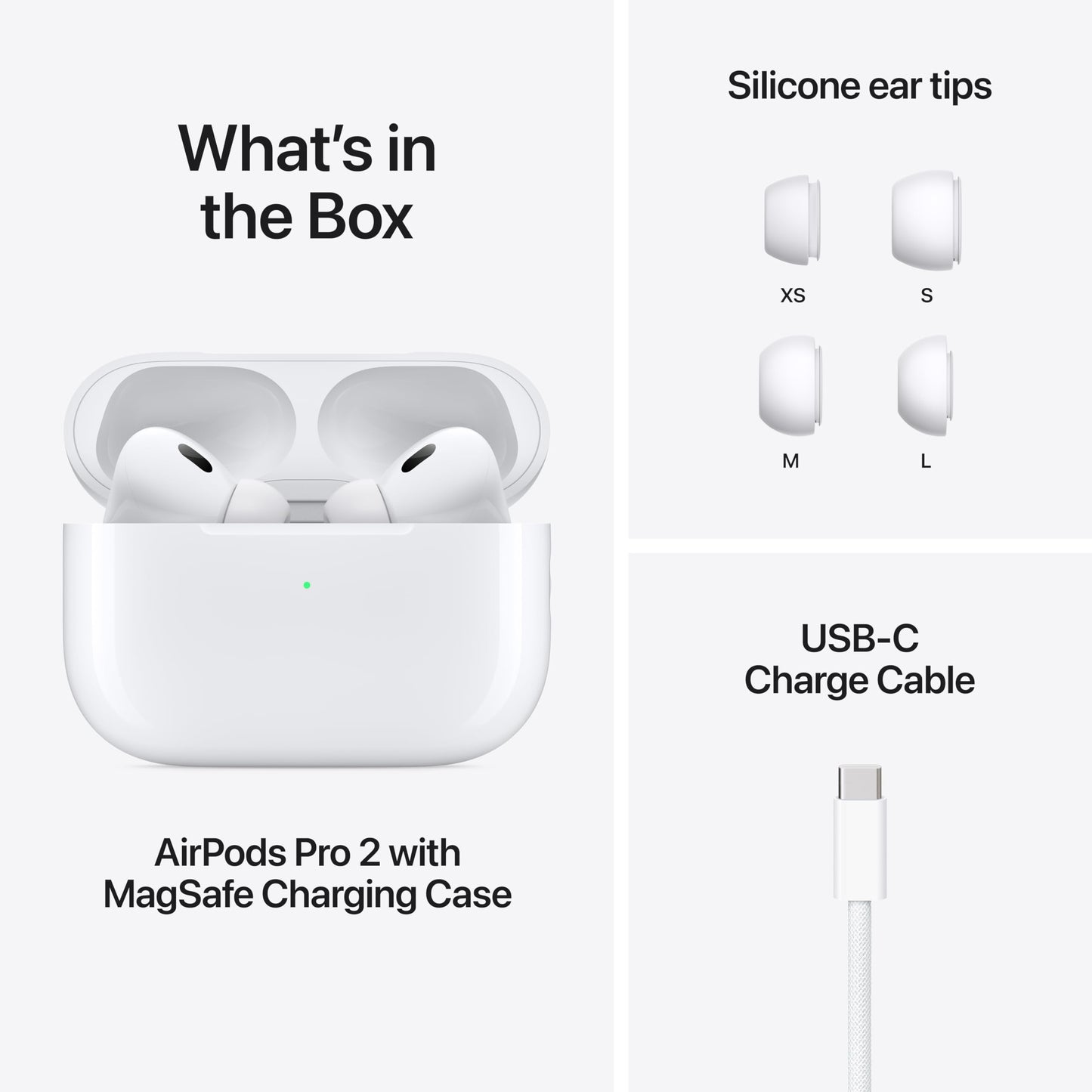 Apple AirPods Pro (2nd Generation) with USB-C — Active Noise Cancellation, Adaptive Audio & Transparency Mode