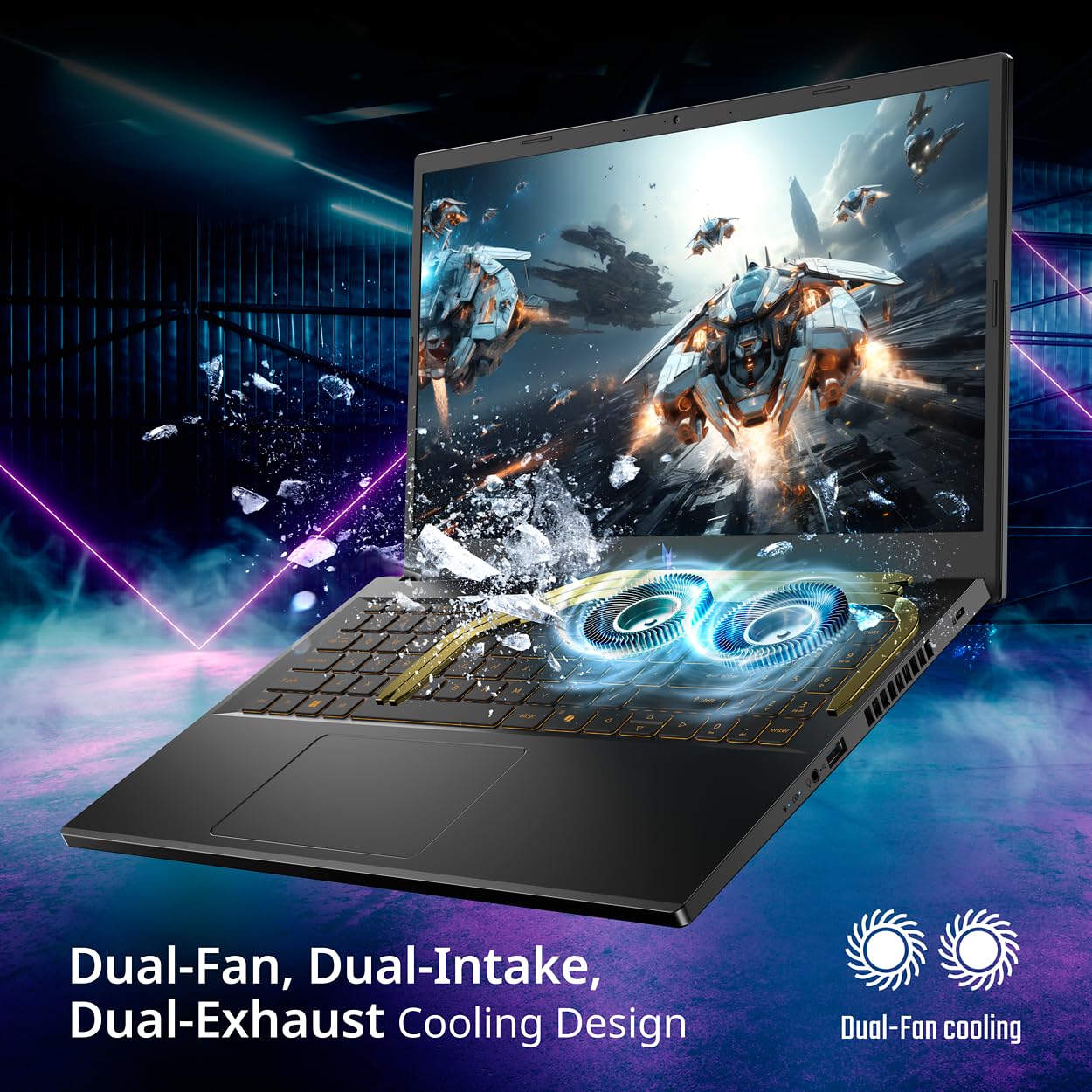 Acer Nitro V Gaming Laptop | Intel Core i7-13620H Processor | NVIDIA GeForce RTX 4050 Laptop GPU | 15.6" FHD IPS 165Hz Display | 16GB DDR5 | 1TB Gen 4 SSD | Wi-Fi 6 | Backlit KB | ANV15-52-76NK