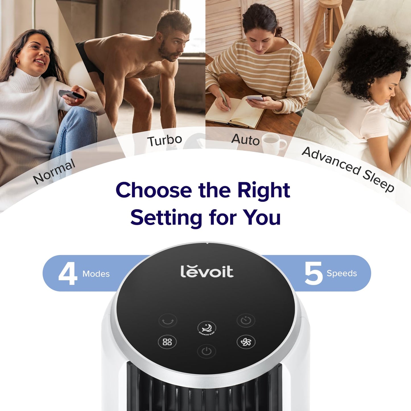 LEVOIT Velocity U6 Bladeless Oscillating Tower Fan