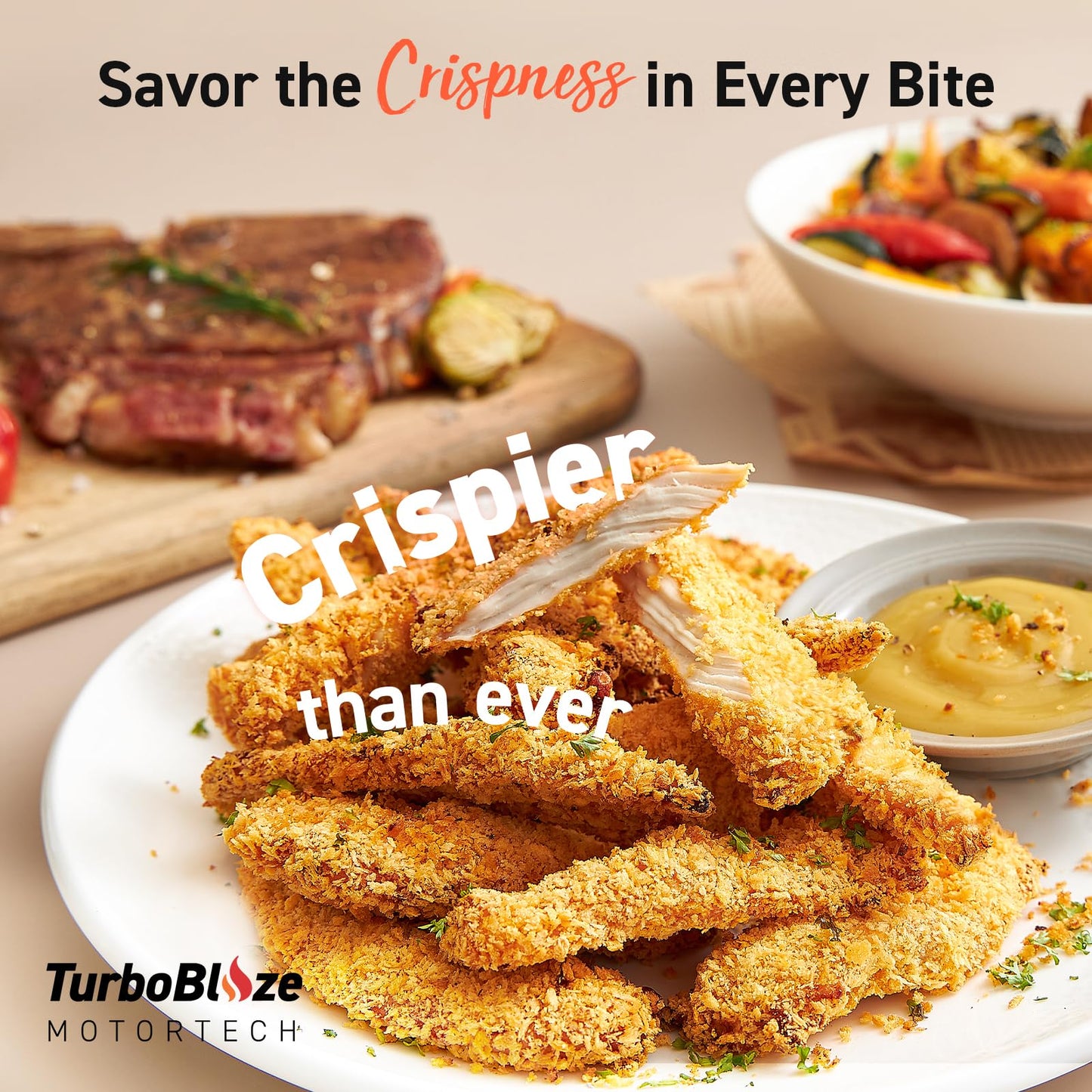 COSORI Air Fryer 9-in-1, Compact & Large 6-Qt, Premium Ceramic Coating, 90ā450°F Precise Heat for Even Results, Up to 95% Less Oil*, Roast, Bake, Dry, Reheat, Frozen, Broil, Proof, 120V, TurboBlaze