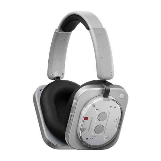 Nothing Headphone (1) Hybrid Active Noise Cancelling Headphones, Wireless Over Ear Headphones with 6 MICS, Personalized Spatial Audio, Tuning by KEF, Up to 80 Hours Playtime, Bluetooth Headset White